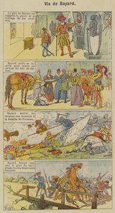 Leben von Bayard (Farblithografie) von Louis Charles (after) Bombled
