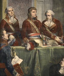 Einsetzung des Staatsrates im Palais du Petit Luxembourg am 25. Dezember 1799 (Gravur)
