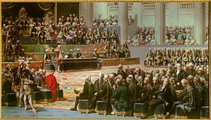 Eröffnung der Generalstände in Versailles am 5. Mai 1789. Gemälde von Auguste Couder (1789-1873) von Louis Charles Auguste Couder