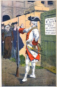 Schließung des Friedhofs von Saint Medard in Paris 1732 von Louis Charles Bombled
