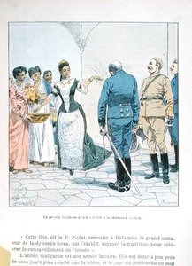 General Duchesne und seine Offiziere bei der Zeremonie des Bades der Königin Ranavalona III (1862-1917), aus 
