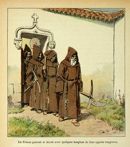 Illustration von Louis Bombled (1862-1927) aus dem Buch „Das Memorial von Saint Helena“ von Graf Emmanuel de Las Cases (1766-1842): Trappisten, Privatbesitz von Louis Charles Bombled