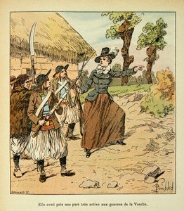 Illustration von Louis Bombled (1862-1927) aus dem Buch „Das Memorial von Saint Helena“ von Graf Emmanuel de Las Cases (1766-1842): Krieg der Vendée, Privatbesitz