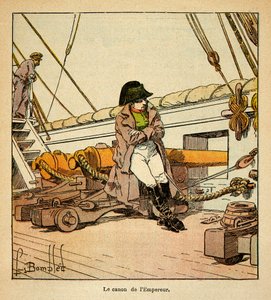 Illustration von Louis Bombled aus dem Buch „Das Memorial von Saint Helene“ von Graf Emmanuel de Las Cases: Der Kaiser Napoleon an Bord der Northumberland im Jahr 1815 von Louis Charles Bombled