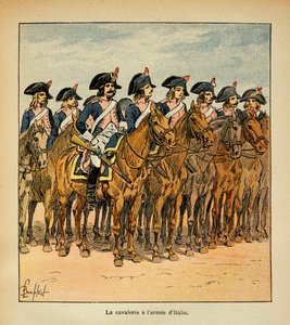 Kavallerie mit der Armee von Italien, aus dem Buch „The Memorial of St. Helene“ von Graf Emmanuel de Las Cases von Louis Charles Bombled