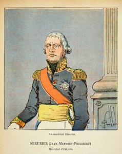 Illustration aus dem Buch „The Memorial of Saint Helene“ von Graf Emmanuel de Las Cases: Porträt von Marschall Jean Mathieu Philibert Serurier
