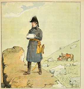 Illustration von Louis Bombled (1862-1927) aus dem Buch „Das Memorial von Saint Helena“ von Graf Emmanuel de Las Cases (1766-1842): Porträt von Marschall Laurent de Gouvion Saint Cyr (1764-1830), Privatbesitz von Louis Charles Bombled