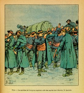 Die Armee des Ostens von Eugene Sergeant, dit Grenest, illustriert von Louis Bombled (Deutsch-Französischer Krieg; Feldzug von 1870-1871): Am 11. Januar von Louis Charles Bombled