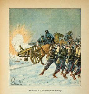 Die Armee der Loire von Eugene Sergent, illustriert von Louis Bombled (Deutsch-Französischer Krieg; Feldzug von 1870-1871): Die Motive des Vendee-Angriffs im Dezember 1870, Teilsammlung von Louis Charles Bombled