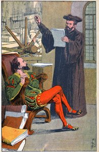 Rabelais in der Druckerei von Etienne Dolet von Louis Charles Bombled