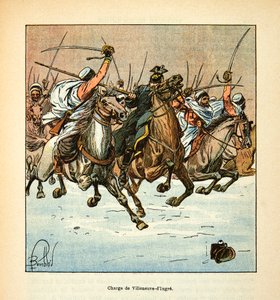 Die Armee der Loire von Eugene Sergent, bekannt als Grenest, illustriert von Louis Bombled (Deutsch-Französischer Krieg; Feldzug von 1870-1871): Angriff der 3. Afrikanischen Jäger in der Schlacht von Villeneuve d