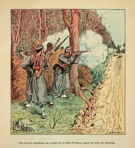 Die Armee der Loire: Krieg von Orleans, die Päpstlichen Zuaven zogen sich durch den Wald von Orleans zurück