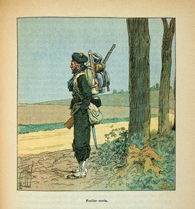 Die Armee der Loire von Eugene Sergent, bekannt als Grenest, illustriert von Louis Bombled (Deutsch-Französischer Krieg; Feldzug von 1870-1871): Marine-Füsilier 1870 von Louis Charles Bombled