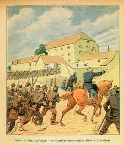Die Armee des Ostens von Eugene Sergeant, illustriert von Louis Bombled: Verteidigung der Stadt Dijon am 30. Oktober