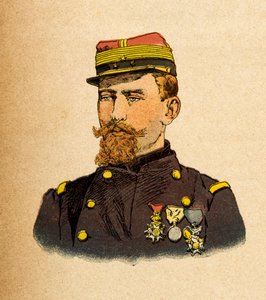 Die östliche Armee von Eugene Sergeant, bekannt als Grenest, illustriert von Louis Bombled (1862-1927) (Französisch-Deutscher Krieg; Feldzug von 1870-1871): Porträt von General Cremer (1840-1876), Privatbesitz von Louis Charles Bombled