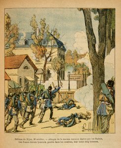 Die Ost-Armee von Eugene Sergeant, illustriert von Louis Bombled: Verteidigung von Dijon am 30. Oktober von Louis Charles Bombled