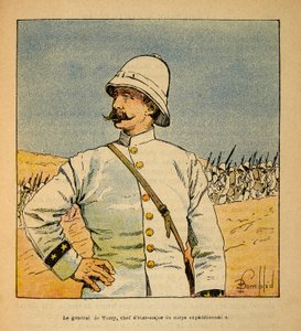 Der Krieg in Madagaskar - Anekdotische Geschichte der französischen Expeditionen von 1885-1895: Porträt von General De Torcy (1844-1918), Stabschef der Expeditionsstreitkräfte in Madagaskar von Louis Charles Bombled