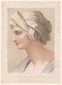 Büste einer Frau mit einem Tuch um den Kopf von Louis Charles Ruotte