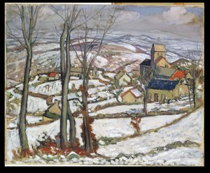 Dorf im Schnee, ca. 1910-11 von Louis Charlot