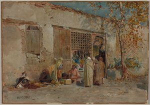 Marokkanische Szene, um 1871 von Louis Comfort Tiffany