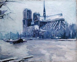 Notre-Dame zur Zeit der Überschwemmungen von Louis Degallaix