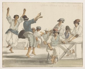 Tanzende maltesische Matrosen von Louis Ducros
