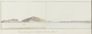 Ansicht der Küste von Gaeta und des Mausoleums von Munatius Plancus