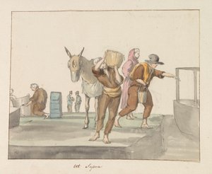 Tracht der Insel Gozo (Titel auf dem Objekt) Reise nach Italien, Sizilien und Malta - 1778 (Serientitel) von Louis Ducros