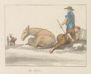 Tracht der Insel Gozo von Louis Ducros