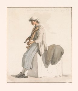 Sohn von Kapitän Erié mit Geige (Voyage en Italie, en Sicile et à Malte - 1778) von Louis Ducros