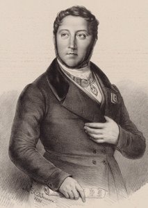 Porträt des Komponisten Gioachino Antonio Rossini, 1838