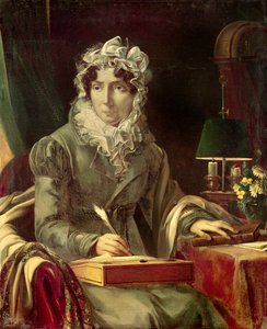 Madame de Genlis - Porträt von Stephanie Felicite Ducrest, Gräfin von Genlis von Louis Edouard Rioult