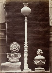 Innendetails und Kandelaber, Théâtre du Vaudeville, Paris