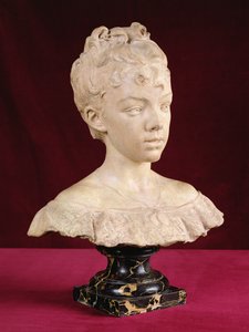 Porträtbüste eines jungen Mädchens von Louis Ernest Barrias