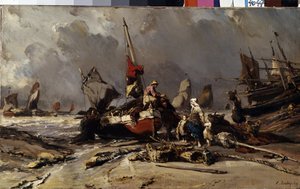Nach dem Sturm von Louis Eugene Gabriel Isabey