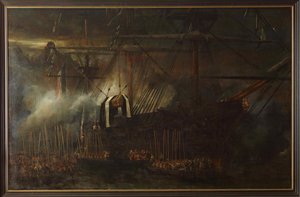 Überführung der Asche Napoleons an Bord der Fregatte La Belle Poule, 15. Oktober 1840, 1843 von Eugene Isabey