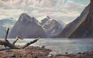 Szene am Milford Sound, Neuseeland von Louis Fairfax Muckley