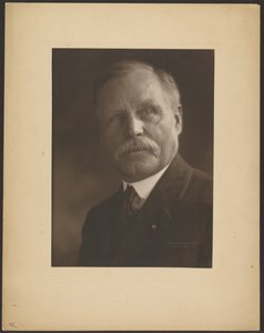 Porträt eines Mannes mit Metallreversnadel