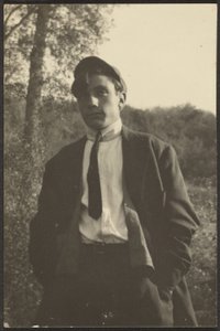 Junger Mann im Feld von Louis Fleckenstein