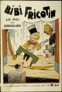 Bibi Fricotin, der König der Gauner (spielt Banjo auf der Bühne) - Titelbild von Nr. 7. Von Louis Forton (1879-1934) von Louis Forton