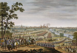 Der Einzug der Franzosen in Moskau, 14. September 1812 (gestochen von Edme Bovinet) von Louis Francois Couche