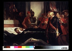 Letzte Ehrungen für den Grafen von Horn und den Grafen von Egmont von Louis Gallait