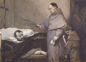 Martin Rithone segnet den Körper des Grafen von Egmont von Louis Gallait