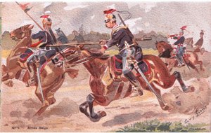 Lanciers, Postkarte, 1920er Jahre von Louis Geens