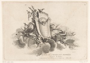 Kartusche mit landwirtschaftlichen Objekten von Louis Germain