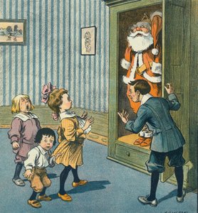 Santa im Schrank entdeckt, 20. Jahrhundert