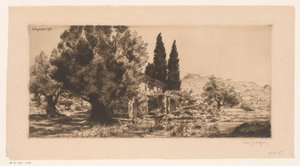 Ansicht von Les Lecques in Saint-Cyr-sur-Mer von Louis Godefroy (signed by artist)