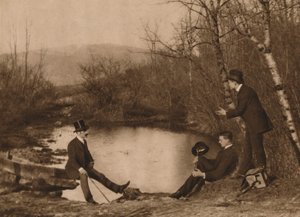 Drei Männer am Teich, 1937