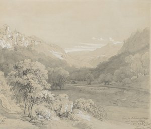 Ein Blick auf Cavi in den Sabiner Bergen, 1848 von Louis Gurlitt