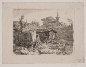 Landschaft mit einer Wassermühle von Louis Gurlitt